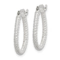 Sterling Silver Twisted 2.5mm Teardrop Hoop Earrings