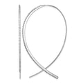 Sterling Silver Rhodium-plated CZ Threader Earrings