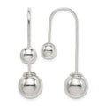 Sterling Silver Polished Front and Back Dangle Earrings