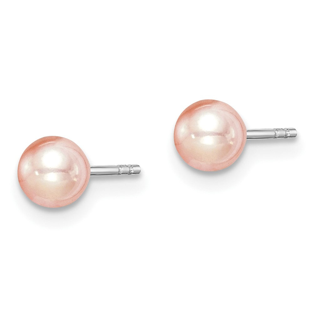 SS Madi K RH-pltd 4-5mm White/Pink/Purple FWC Pearl Stud Earrings Set