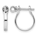 Sterling Silver Polished 3D Shackle Link Screw Earrings