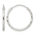 Sterling Silver Polished D/C Endless Hoop Earrings
