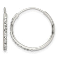 Sterling Silver Crystal Endless Hoop Earrings
