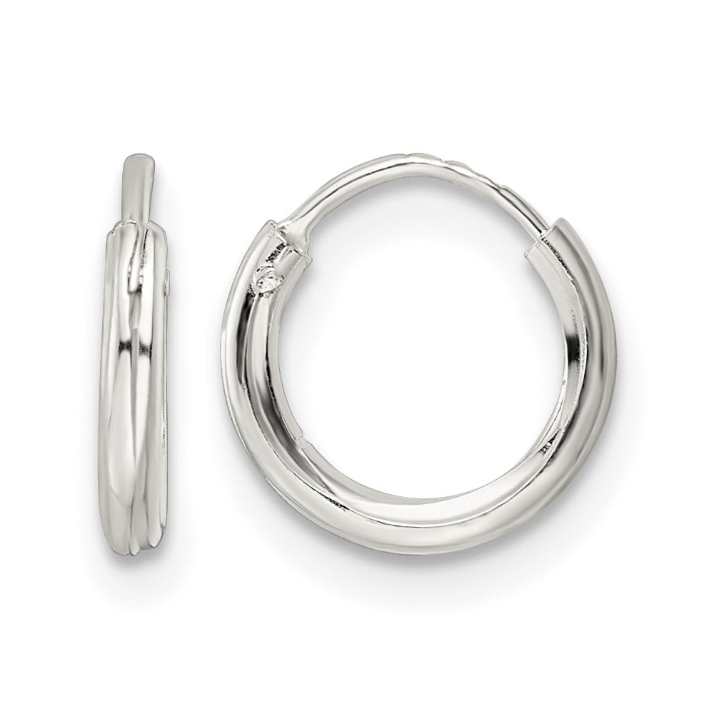 Sterling Silver Polished 1.5x10mm Endless Tube Hoop Earrings