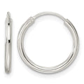 Sterling Silver Diamond-cut 1.5x15mm Endless Tube Hoop Earrings