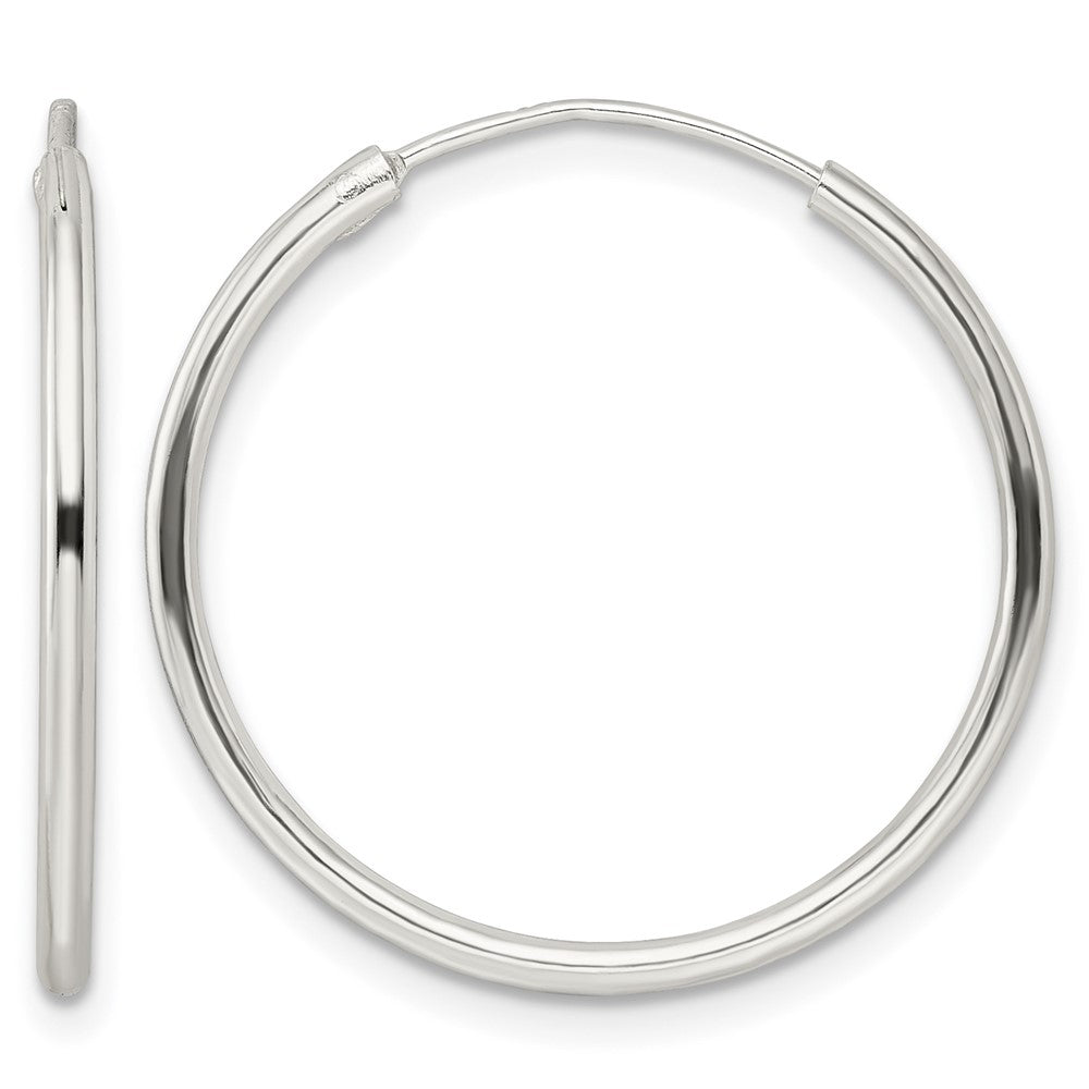 Sterling Silver Polished Endless Hoop Earrings