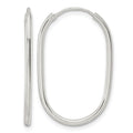 Sterling Silver Polished Endless Oblong Hoop Earrings