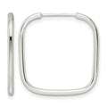 Sterling Silver Polished 1.5mm Square Endless Tube Hoop Earrings