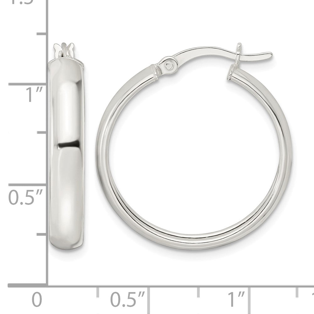 Sterling Silver Polished Hoop Earrings