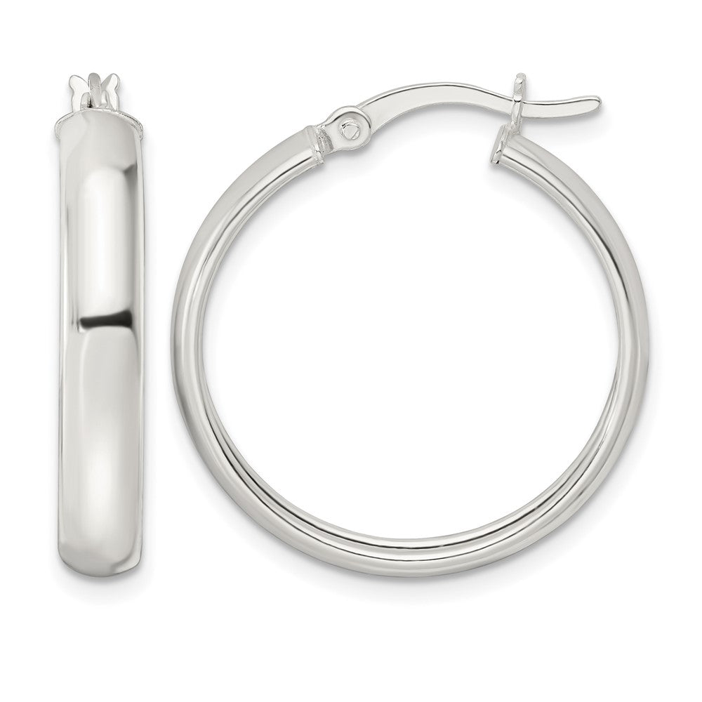 Sterling Silver Polished Hoop Earrings