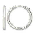 Sterling Silver Polished 3x28mm Hinged Tube Hoop Earrings