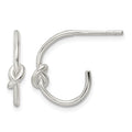 Sterling Silver Polished Knotted Hoop Earrings