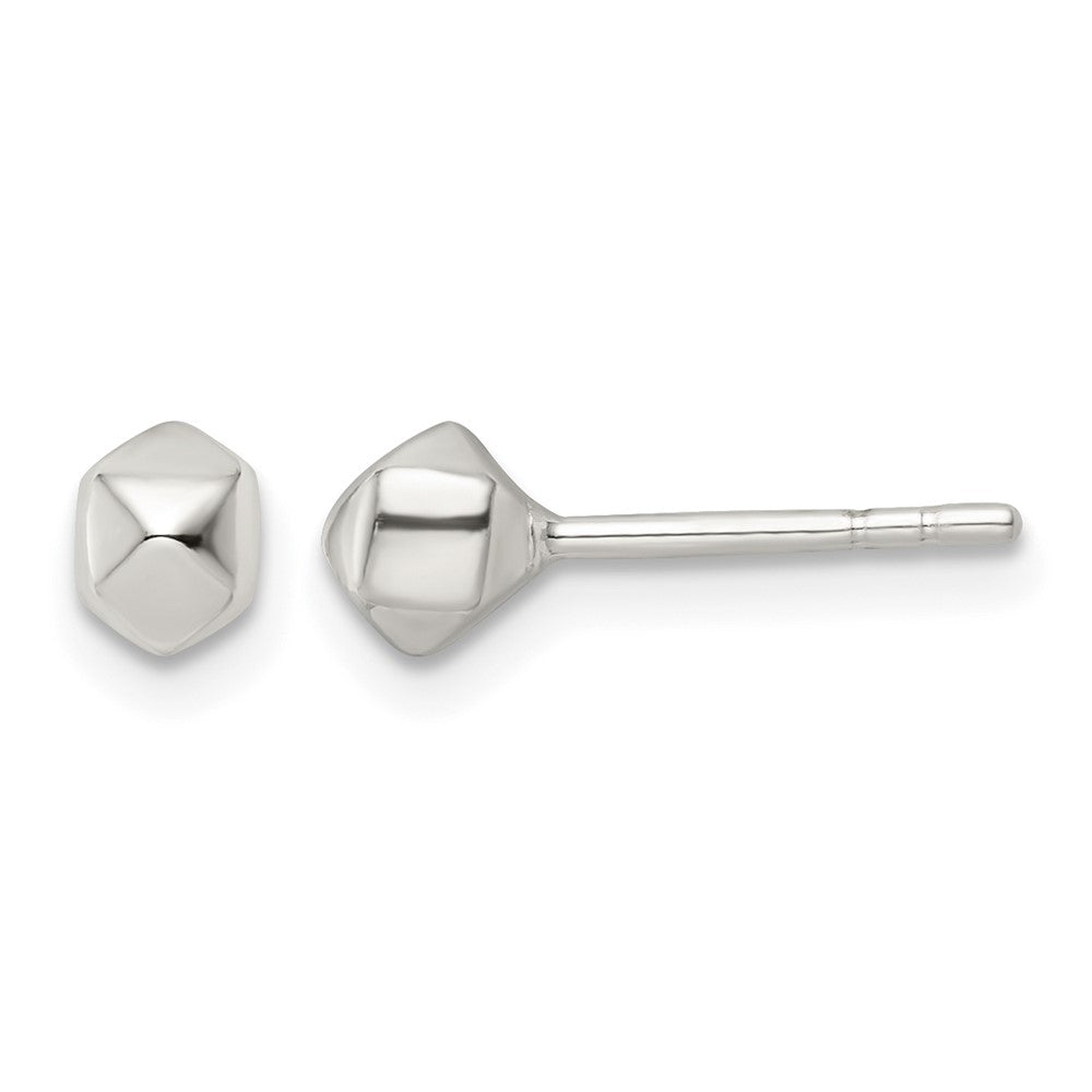 Sterling Silver Polished Geometric Shape Post Earrings