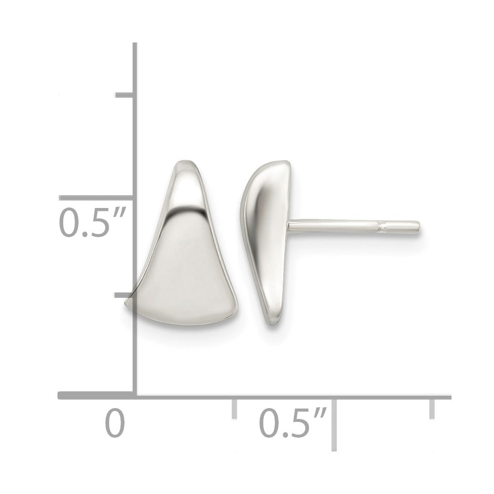 Sterling Silver Polished Fancy Wedge-shaped Post Earrings