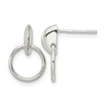 Sterling Silver Circle Dangle Post Earrings