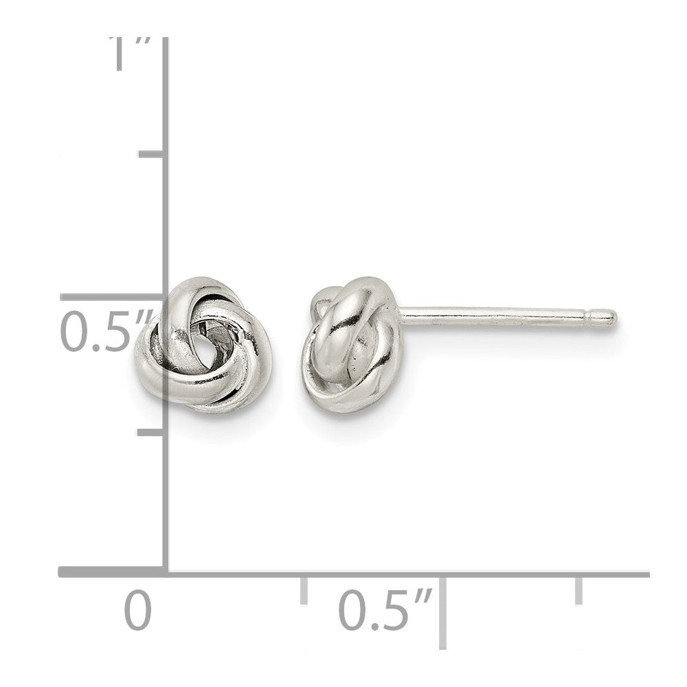 Sterling Silver Polished Love Knot Post Earrings