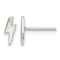 Sterling Silver Polished Tiny Lightning Post Earrings