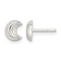 Sterling Silver Polished Crescent Moon Post Earrings