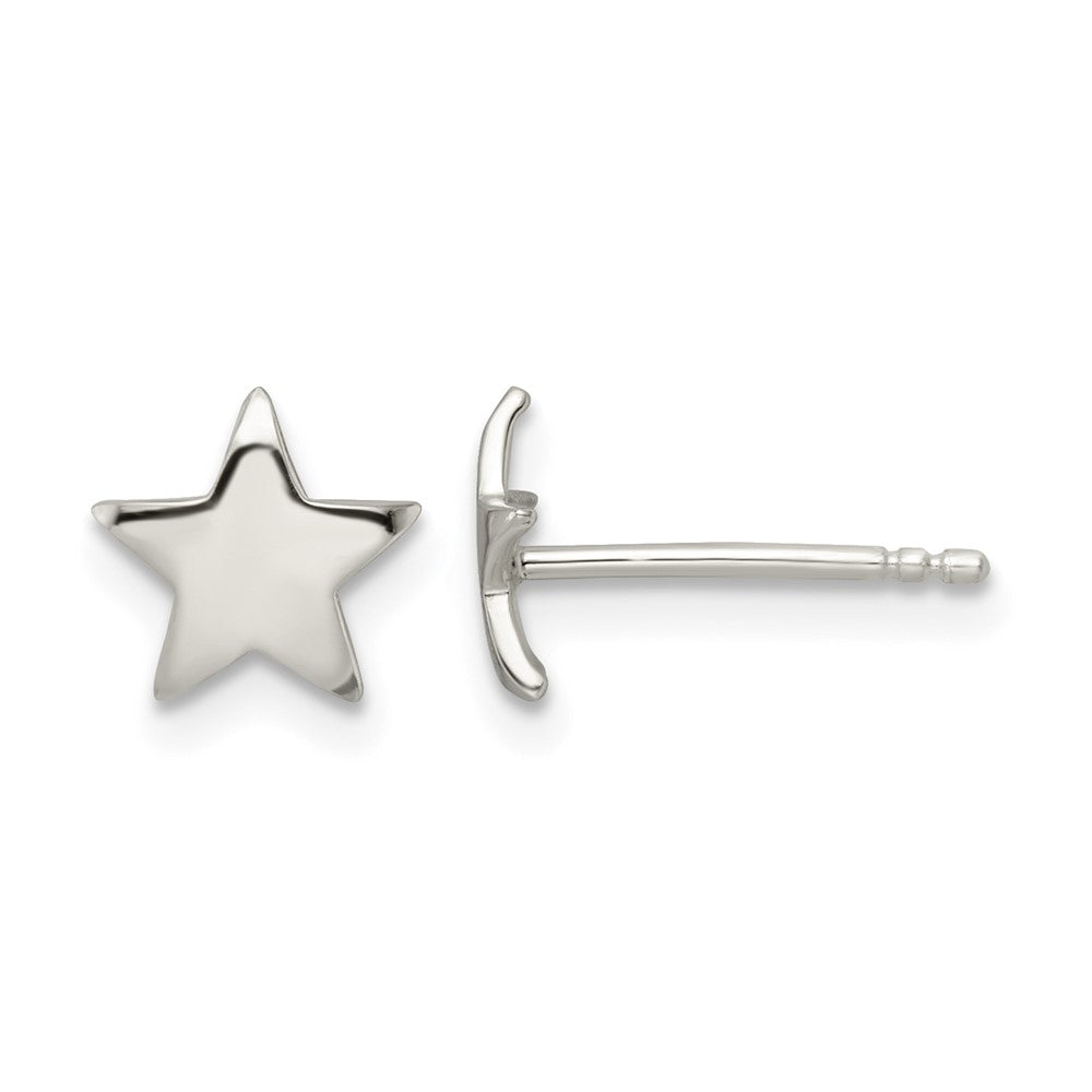 Sterling Silver Polished Star Post Earrings
