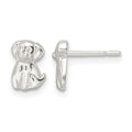 Sterling Silver Polished Puppy Post Earrings