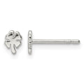 Sterling Silver Polished 4 Leaf Clover Post Earrings