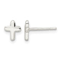 Sterling Silver Polished Latin Cross Post Earrings