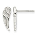 Sterling Silver Polished and Textured Wing Post Earrings
