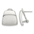 Sterling Silver Polished Omega Back Earrings