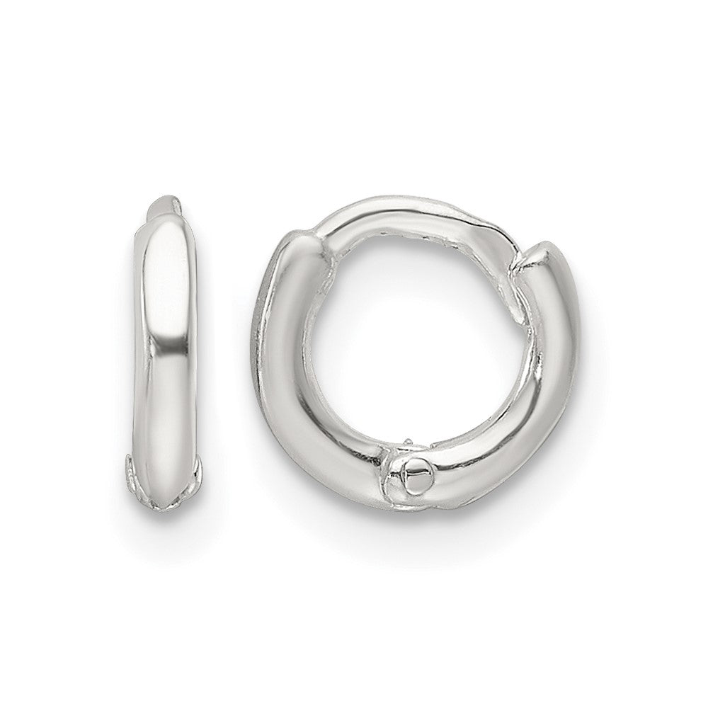 Sterling Silver Polished Hinged Hoop Earrings