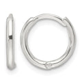 Sterling Silver Polished Hinged Hoop Earrings