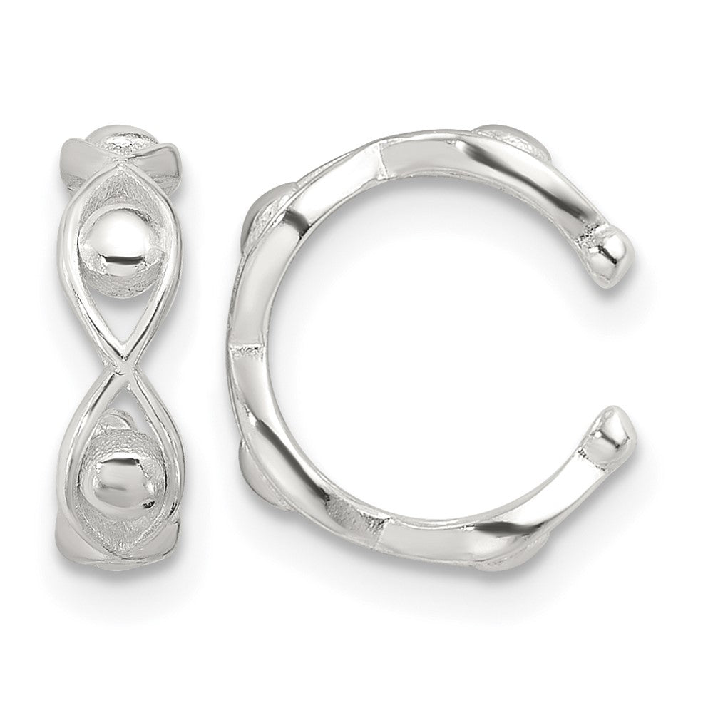 Sterling Silver E-Coating Polished Pair of 2 Cuff Earrings