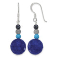 Sterling Silver Hematite/Agate/Quartz/Recon. Magnesite Dangle Earrings