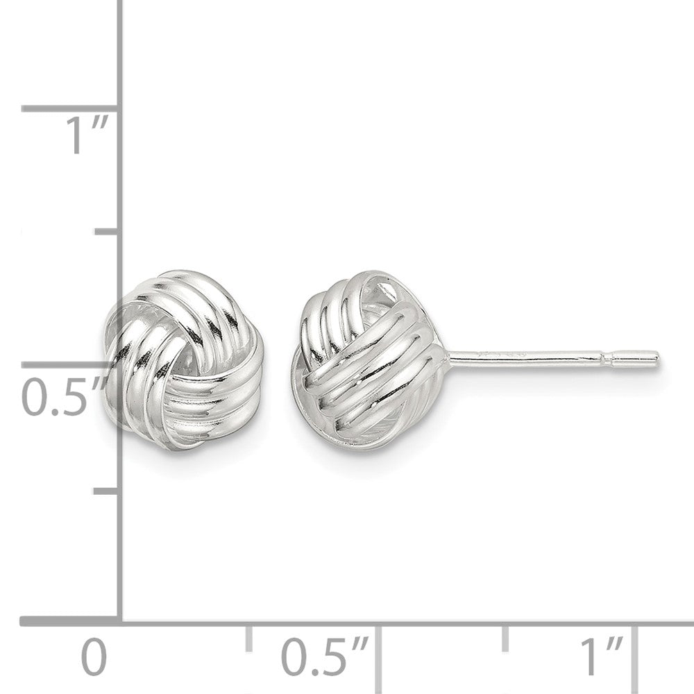 Sterling Silver Polished Love Knot Post Earrings