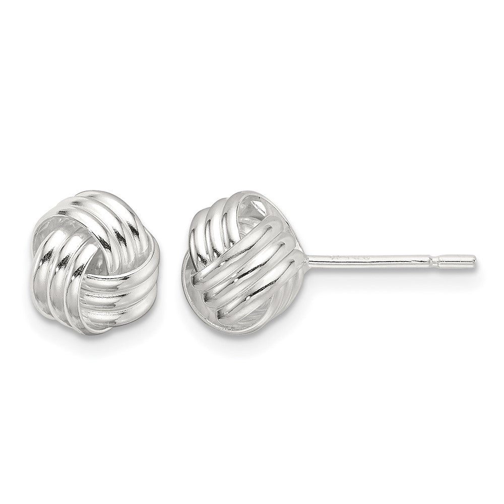 Sterling Silver Polished Love Knot Post Earrings