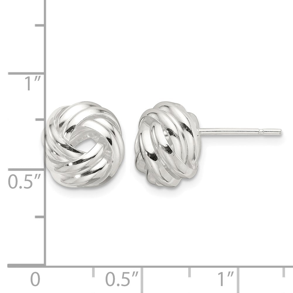 Sterling Silver Polished Love Knot Post Earrings