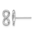 Sterling Silver Rhodium-plated Polished Infinity Post Earrings