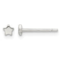 Sterling Silver E-Coating Star Post Earrings