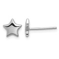 Sterling Silver Rhodium-plated Star Post Earrings