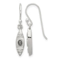 Sterling Silver Polished Canoe / Kayak Dangle Earrings