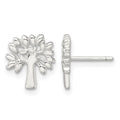 Sterling Silver E-Coating Polished Tree Post Earrings