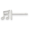 Sterling Silver E-coated Music Note Post Earrings