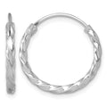 SS RH-pltd Polished Twisted 20x2.25mm Round Hoop Earrings