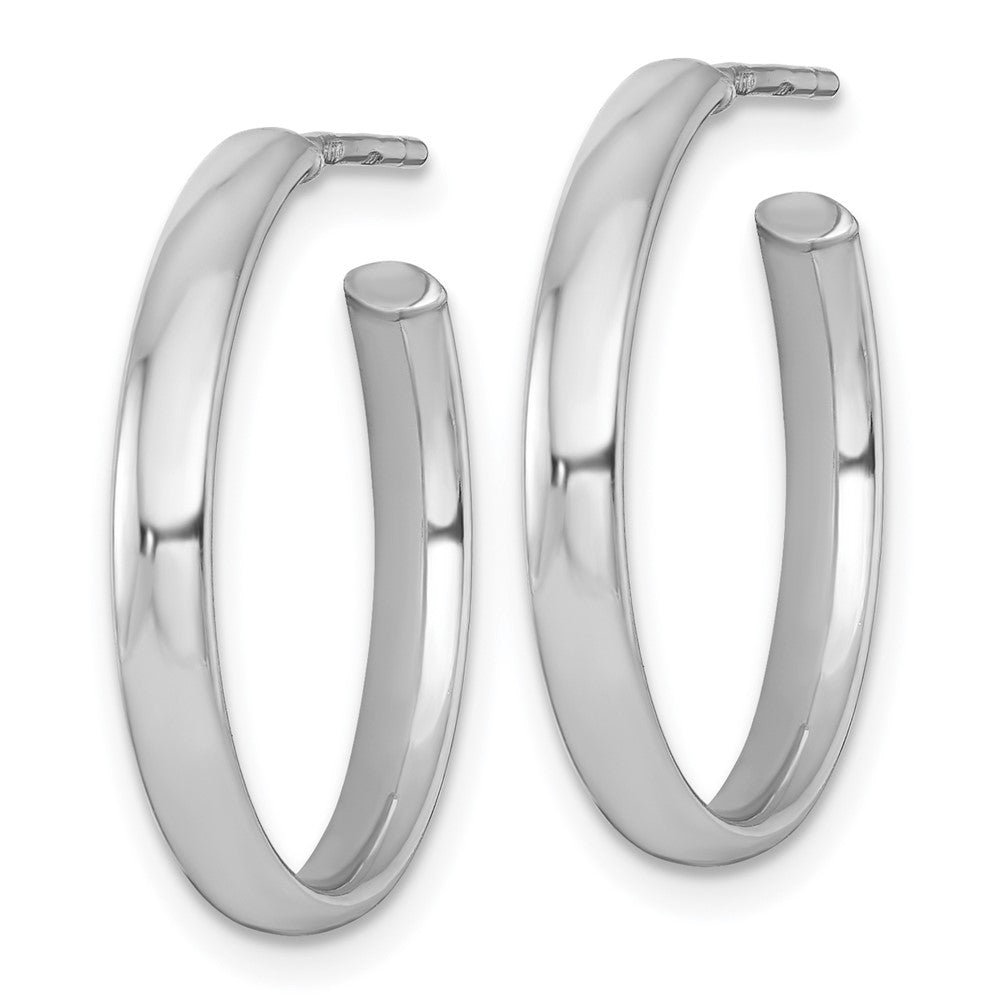 Sterling Silver RH-plated Polished Post Earrings