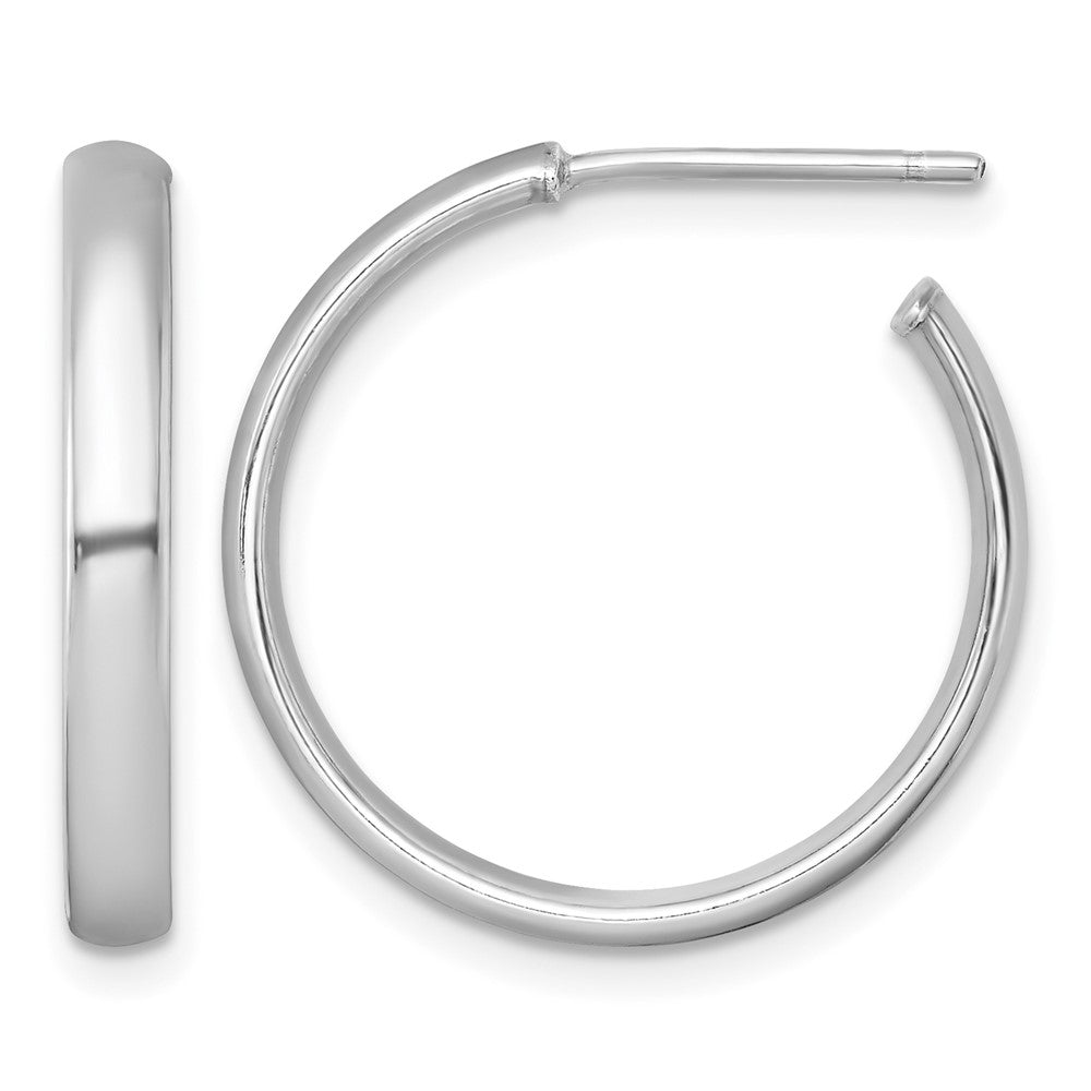 Sterling Silver RH-plated Polished Post Earrings