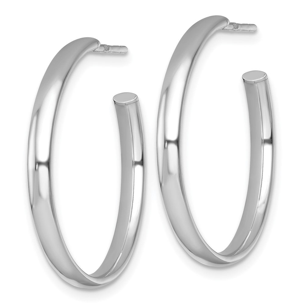 Sterling Silver RH-plated Polished Post Earrings