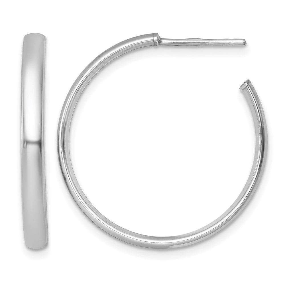 Sterling Silver RH-plated Polished Post Earrings