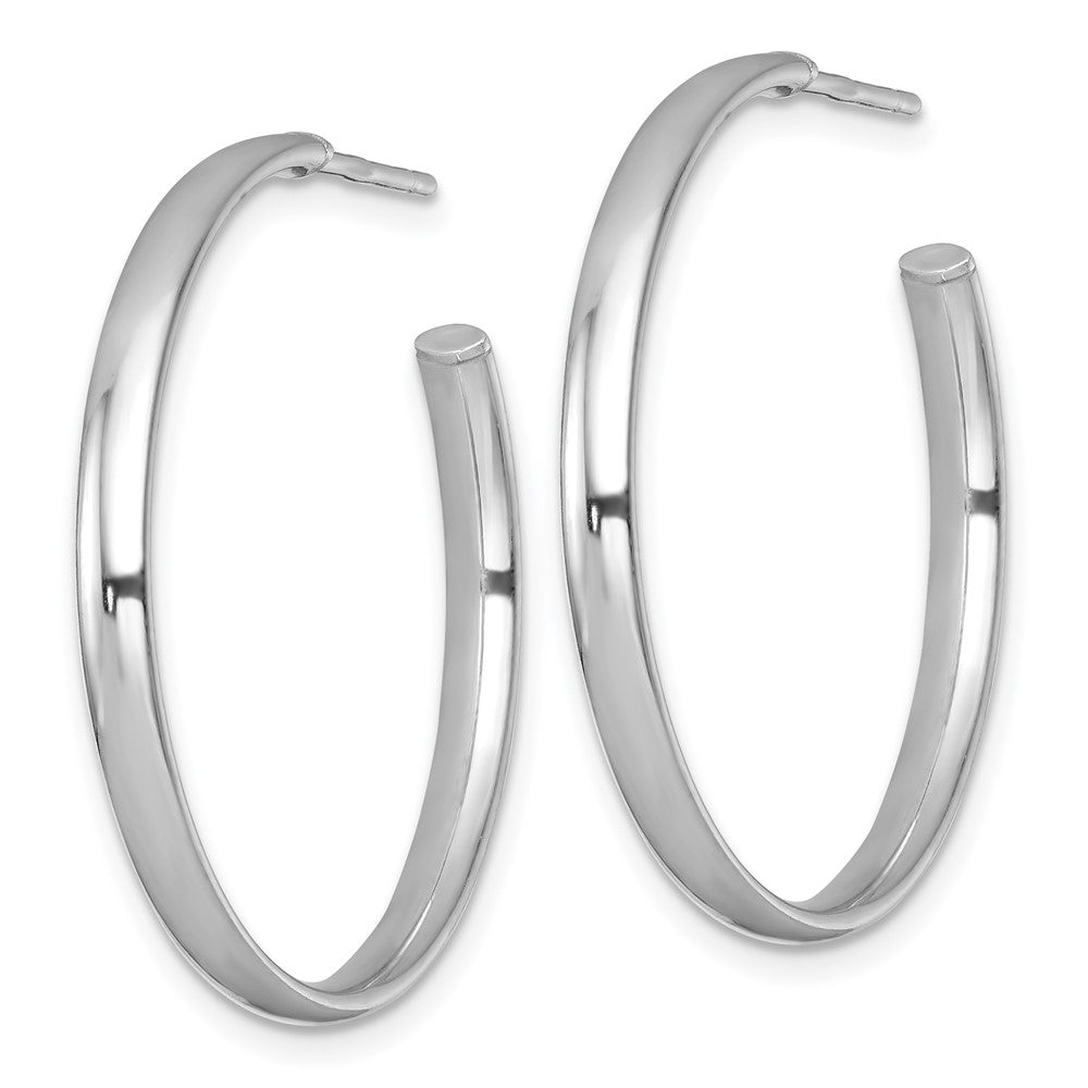 Sterling Silver RH-plated Polished Post Earrings
