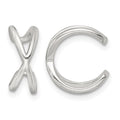 Sterling Silver Polished Criss Cross Pair of Ear Cuffs
