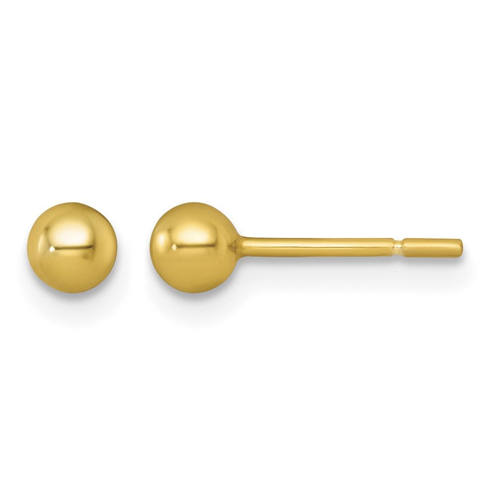 Sterling Silver Gold-tone Polished 3.75mm Ball Post Earrings