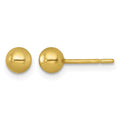 Sterling Silver Gold-tone Polished 4.75mm Ball Post Earrings